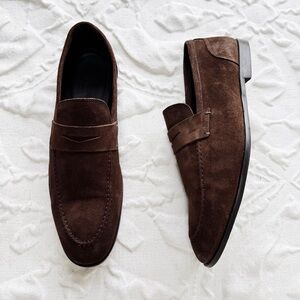 To Boot New York Dark Brown Suede Penny Loafer Size 11